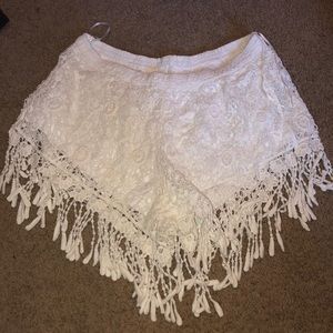 May and july lace shorts